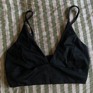Black Going Out Bra Crop Top - Size Small - H&M